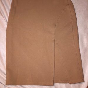 brown skin tight skirt